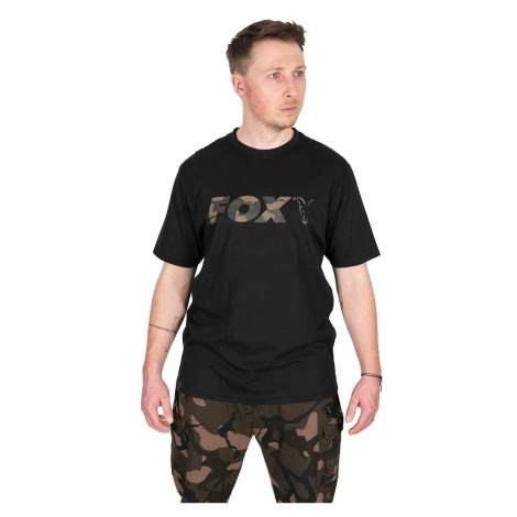 Fox tričko black camo logo t-shirt