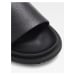 Černé pánské kožené pantofle ALDO Gentslide