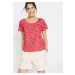 BONPRIX tričko s květy Barva: Červená, Mezinárodní