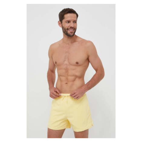 Plavkové šortky Abercrombie & Fitch žlutá barva