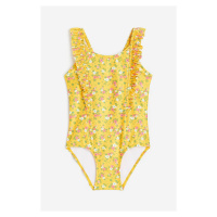 H & M - Plavky lemované volánky - žlutá