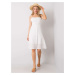Bílé dámské šaty na ramínka -white Bílá