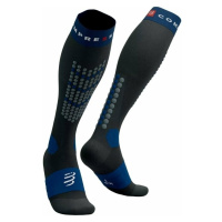 Compressport Alpine Ski Full Socks Black/Estate Blue T4 Běžecké ponožky