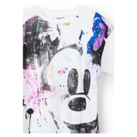 Dětské bavlněné tričko Desigual x Disney bílá barva
