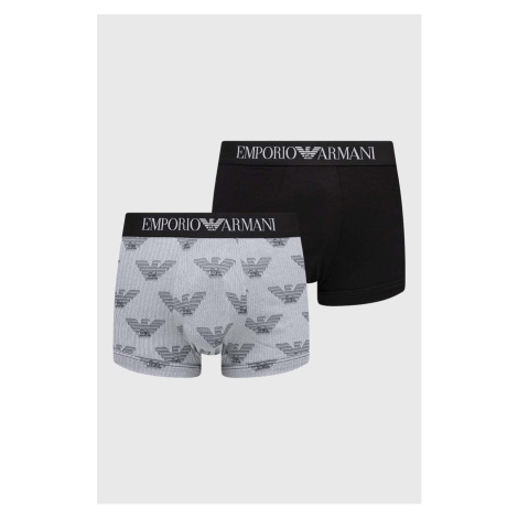 Boxerky Emporio Armani Underwear 2-pack pánské, tmavomodrá barva