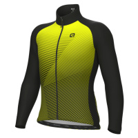 ALÉ Cyklistický dres s dlouhým rukávem zimní - MODULAR PRAGMA - žlutá/černá