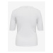 Bílé dámské žebrované tričko ONLY CARMAKOMA Ally