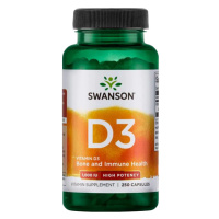 Vitamín D3 250 kapslí 1000iu - Swanson