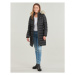 Tommy Jeans TJW ESSENTIAL HOODED DOWN COAT Tmavě modrá