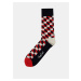 Červeno-bílé vzorované ponožky Happy Socks Filled Optic