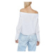 Only Off Shoulders Bambi Top - Bright White Bílá