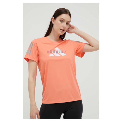 Běžecké tričko adidas Performance oranžová barva