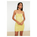 Trendyol Yellow Draped Detailed Tulle Dress