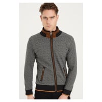 1021 DEWBERRY MEN'S SWEATSHIRT-FISHBACK BLACK