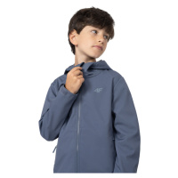 4F JUNIOR-SOFTSHELL JACKET M091-32S-DENIM Modrá