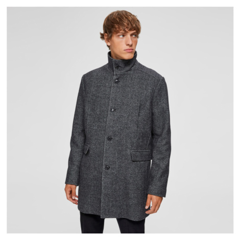 Šedý kabát Mosto wool