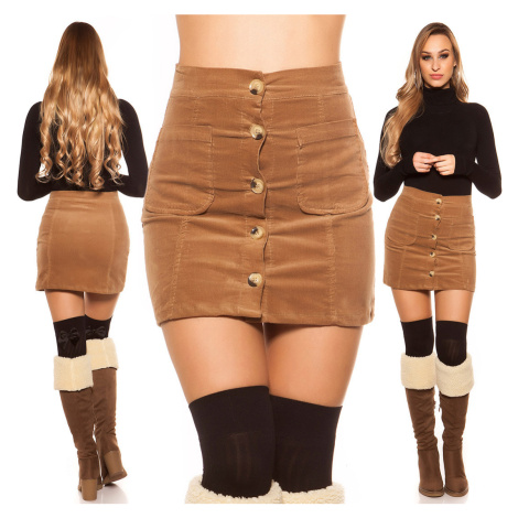 Sexy KouCla Corduroy Mini Skirt