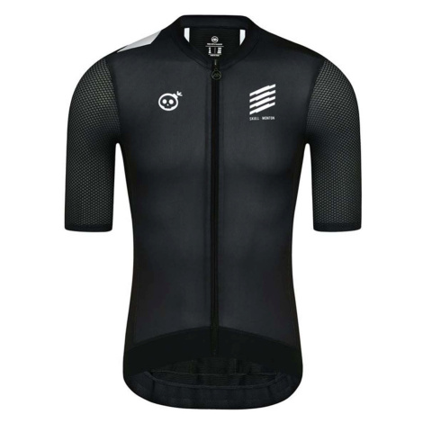 MONTON Cyklistický dres s krátkým rukávem - SKULL III - bílá/černá