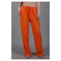 Madmext Orange Crinkle Fabric Basic Women's Beach Pants