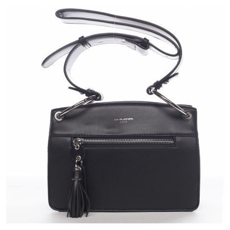 Menší moderní koženková kabelka Mia La, černá