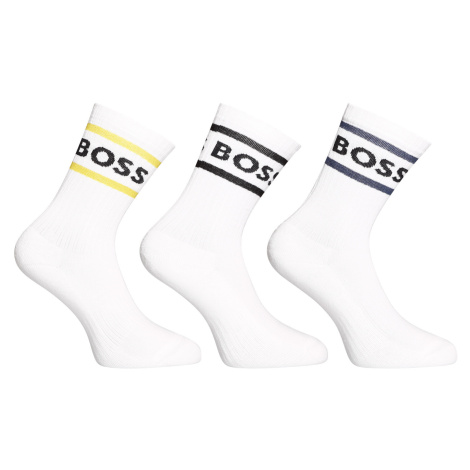 3PACK ponožky BOSS vysoké bílé (50469371 106) Hugo Boss