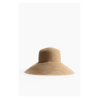 H & M - Slaměný klobouk's šikmou krempou - béžová