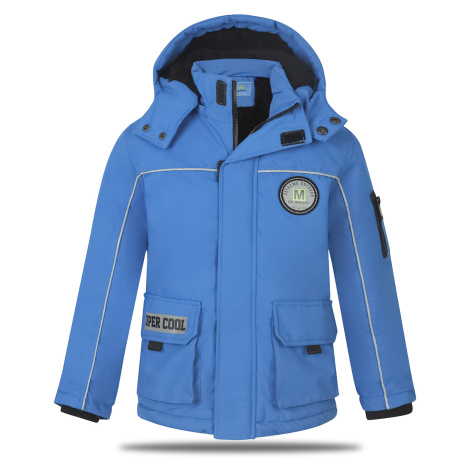 Chlapecká zimní bunda - KUGO BU601, jasná modrá Barva: Modrá