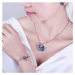 Sisi Jewelry Souprava náhrdelníku, náušnic a náramku Čtyřlístek SET2045-NTSET9554/1 Světle modrá
