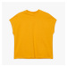 Cropp - Hladké tričko - Žlutá
