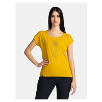 Žluté dámské tričko s potiskem Kilpi ROANE