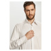 Bavlněné tričko Karl Lagerfeld pánské, bílá barva, slim, s klasickým límcem
