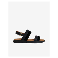 Černé dámské sandály s koženými detaily Geox - Dámské