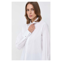 Košile BOSS dámská, bílá barva, regular, s klasickým límcem
