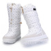 Nepromokavé boty s vločkami sněhule dámské - ČERNÉ