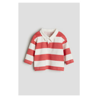 H & M - Triko z bavlněného žerzeje's límečkem - červená