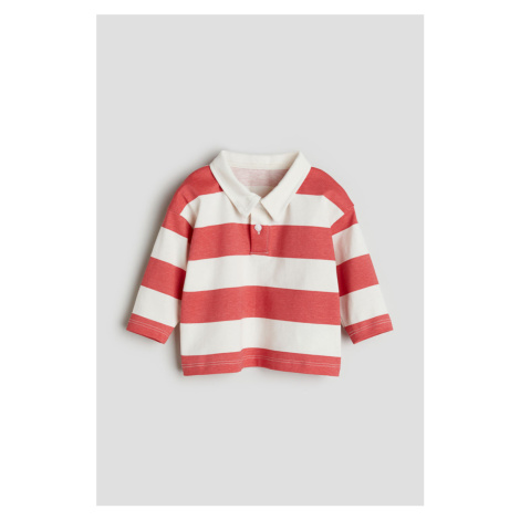 H & M - Triko z bavlněného žerzeje's límečkem - červená H&M