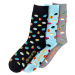 Meatfly ponožky Oval socks - S19 Triple pack | Mnohobarevná