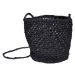 Mini Nature Bast Crossbody Bag - black