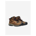 Hnědé dětské kožené voděodolné kotníkové boty Keen Ridge Flex