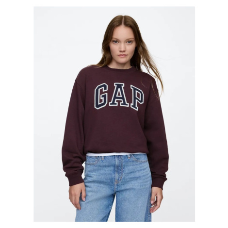 GAP HERITAGE Crewneck dámská mikina tmavě fialová