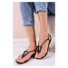 Černé gumové sandály Trendy