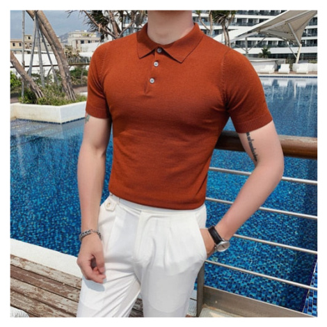 Letní pletená košile polo casual slim fit JFC FASHION