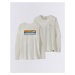 Patagonia W's L/S Cap Cool Daily Graphic Shirt - Waters Boardshort Logo Light Plume Grey: White