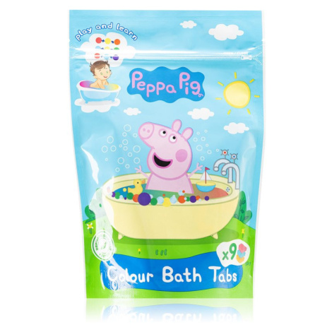 Peppa Pig Colour Bath Tabs barevné šumivé tablety do koupele 9x16 g