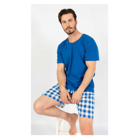 Pánské pyžamo šortky Vienetta Secret Karel | modrá