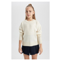 DEFACTO Girl's Crew Neck Sweater