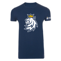 Hokejové reprezentace pánské tričko navy Czech Ice Hockey logo lion