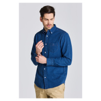 KOŠILE GANT D2. REG INDIGO JACQUARD DOT SHIRT modrá