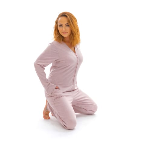 Dendy Dámský overal pyžamový dlouhý Pink