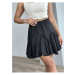 Laluvia Linen Elastic Waist Ruffle Skirt
